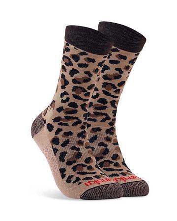 Chaussettes Dansko Cheetah Crew Femme Marron | FR 396TCE